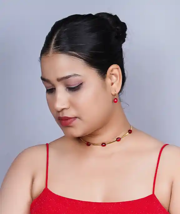 Crimson Elegance Choker Set
